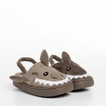 Детски чехли  бежови  от текстилен материал  Vanden