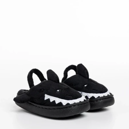 Детски чехли  черни  от текстилен материал  Vanden