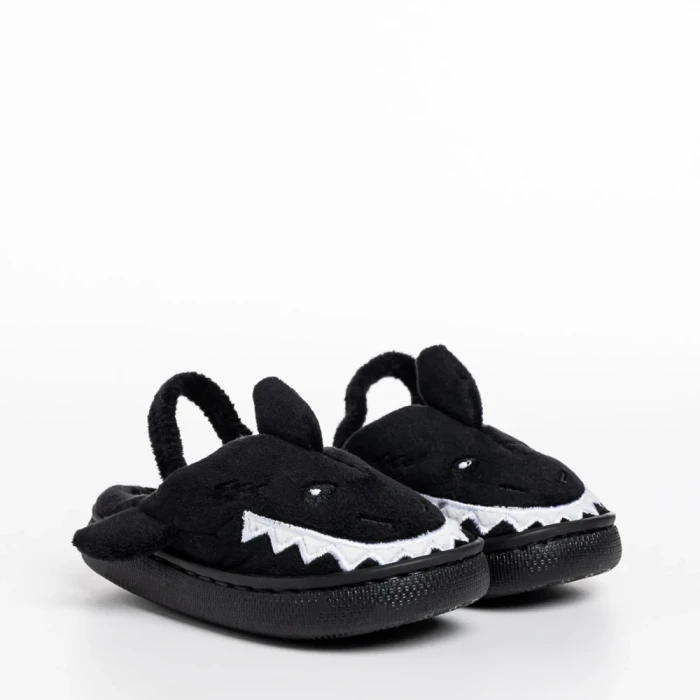 Детски чехли  черни  от текстилен материал  Vanden