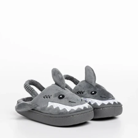 Детски чехли сиви от текстилен материал  Vanden