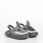 Детски чехли сиви от текстилен материал  Vanden