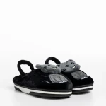 Детски чехли  черни  от текстилен материал  Sivan