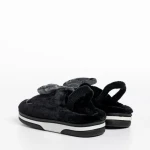 Детски чехли  черни  от текстилен материал  Sivan