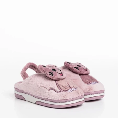 Детски чехли  лилави  от текстилен материал  Sivan