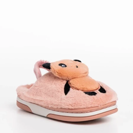 Детски чехли  розови  от текстилен материал  Pierre