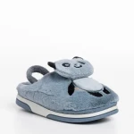 Детски чехли сиви от текстилен материал  Pierre