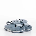 Детски чехли сиви от текстилен материал  Pierre