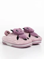 Детски чехли  лилави  от текстилен материал  Pierre