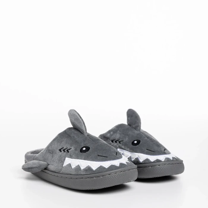 Детски чехли сиви от текстилен материал  Vanden