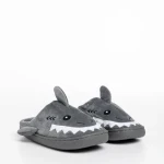 Детски чехли сиви от текстилен материал  Vanden