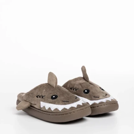 Детски чехли  бежови  от текстилен материал  Vanden