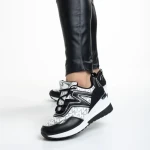 Дамски спортни обувки  черни  от еко кожа  Ramonda