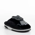 Детски чехли черни от текстилен материал  Sivan