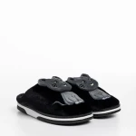 Детски чехли черни от текстилен материал  Sivan