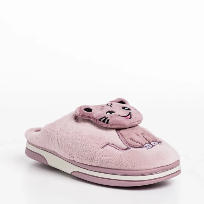 Детски чехли лилави от текстилен материал  Sivan