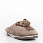 Детски чехли бежови от текстилен материал  Sivan