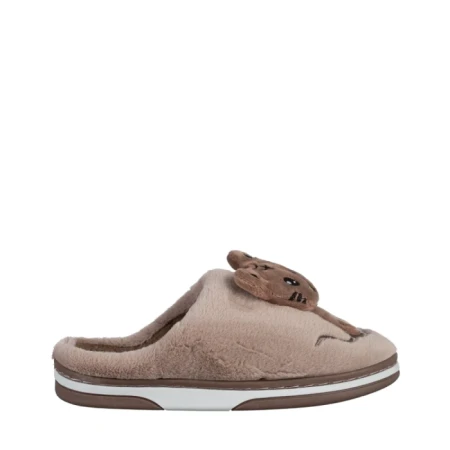 Детски чехли бежови от текстилен материал  Sivan