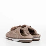 Детски чехли бежови от текстилен материал  Sivan