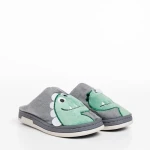 Детски чехли сиви от текстилен материал  Vertis