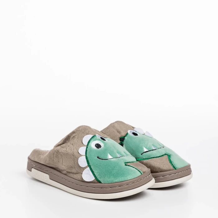 Детски чехли  бежови  от текстилен материал  Vertis