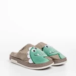 Детски чехли  бежови  от текстилен материал  Vertis