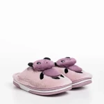 Детски чехли  лилави  от текстилен материал  Pierre