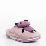 Детски чехли  лилави  от текстилен материал  Pierre