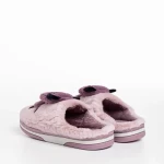 Детски чехли  лилави  от текстилен материал  Pierre