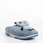 Детски чехли сиви от текстилен материал  Pierre