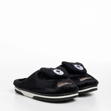 Детски чехли  черни  от текстилен материал  Ronnie