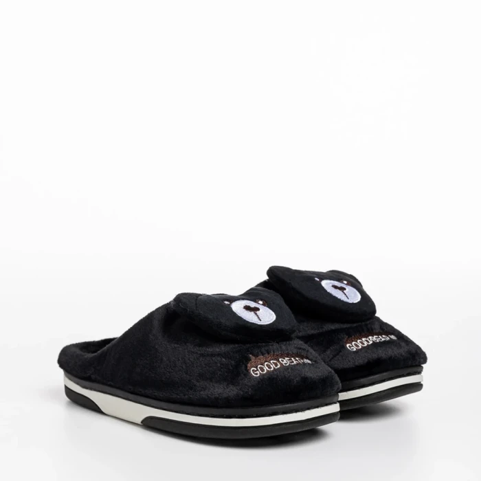 Детски чехли  черни  от текстилен материал  Ronnie