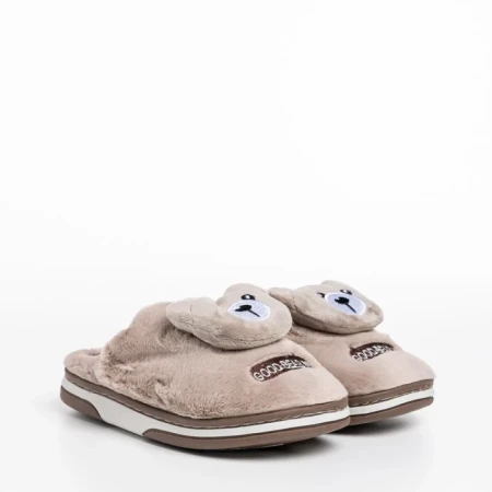 Детски чехли  бежови  от текстилен материал  Ronnie