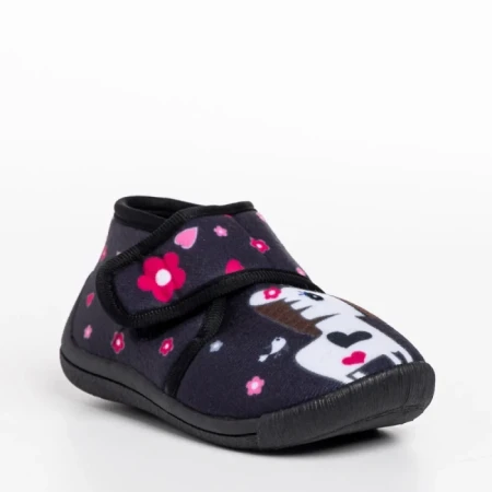 Детски чехли  черни  от текстилен материал  Sadira