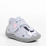 Детски чехли сиви от текстилен материал  Sadira