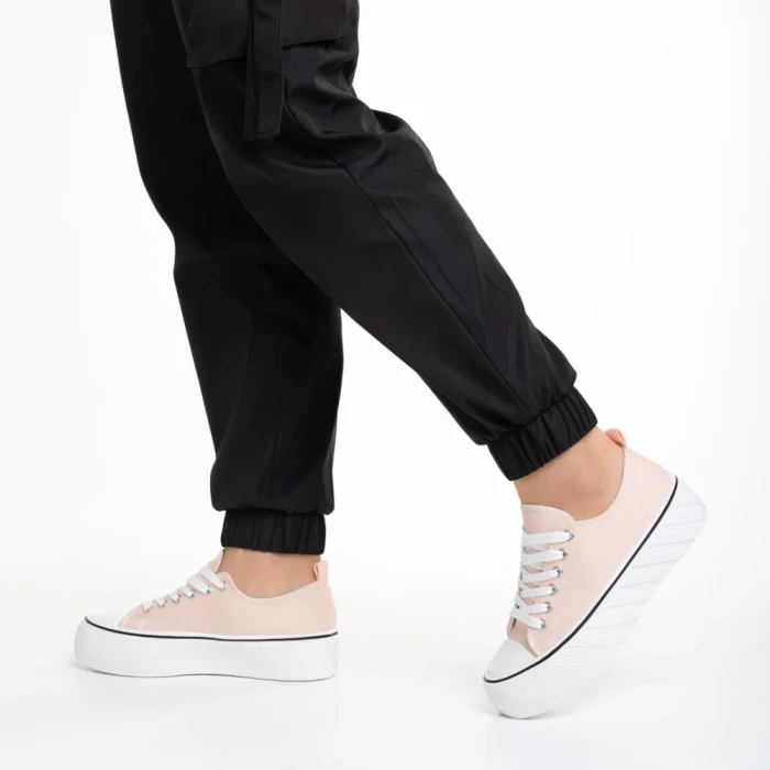 Дамски кецове  розови  от текстилен материал  Lariah