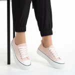 Дамски кецове  розови  от текстилен материал  Lariah