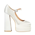 Дамски обувки кремави от текстилен материал  Caira