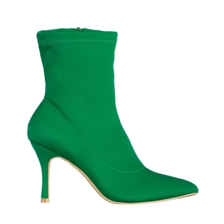 Дамски боти зелени  от текстилен материал  Rasheda