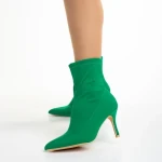 Дамски боти зелени  от текстилен материал  Rasheda