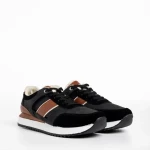 Мъжки спортни обувки  черни  от еко кожа  Xavier