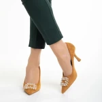 Дамски обувки  камел  от текстилен материал  Ziara