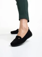 Дамски мокасинии  черни от текстилен материал  Elmira
