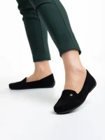 Дамски мокасинии  черни от текстилен материал  Elmira