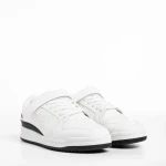 Мъжки спортни обувки  бели с черно от еко кожа  Zaid