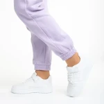 Дамски спортни обувки  бели от еко кожа  Colter