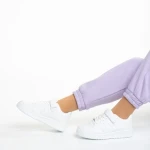 Дамски спортни обувки  бели от еко кожа  Colter