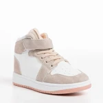 Детски спортни обувки бели с розово  от еко кожа  Haddie