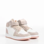 Детски спортни обувки бели с розово  от еко кожа  Haddie