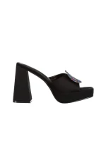 Дамски чехли  черни от текстилен материал  Burma