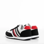 Мъжки спортни обувки  бели с черно от текстилен материал  Varian